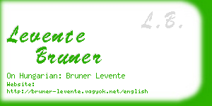 levente bruner business card